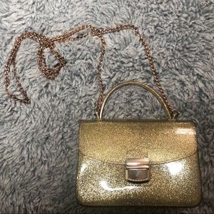 Gold Glitter Jelly Purse